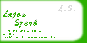 lajos szerb business card